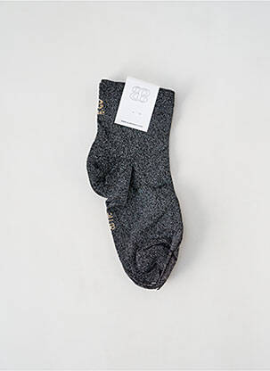 Chaussettes maille opaque argent ALME femme