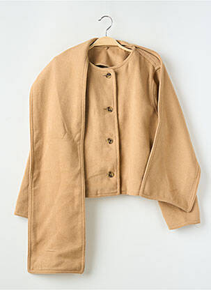 Manteau court coupe droite sans capuche marron DIVIDED H&M femme