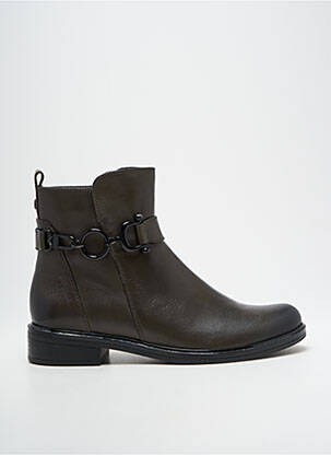 Bottines/boots matière lisse talon plat jusqu'à 3cm vert CAPRICE femme