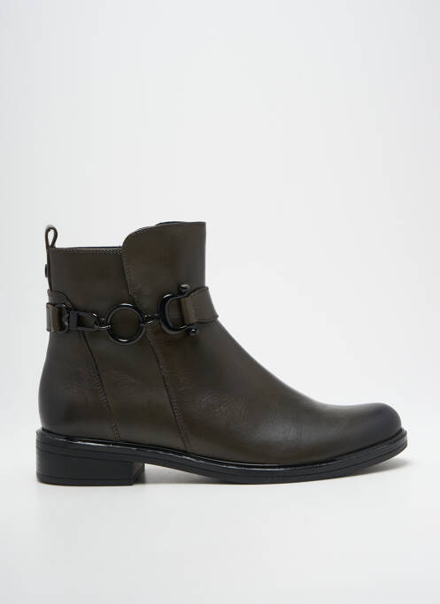 Bottines/boots matière lisse talon plat jusqu'à 3cm vert CAPRICE femme