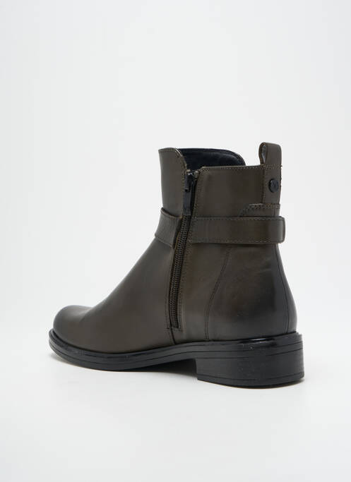 Bottines/boots matière lisse talon plat jusqu'à 3cm vert CAPRICE femme