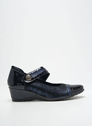 Ballerines matière lisse talon de 4 à 6cm bleu GEO-REINO femme