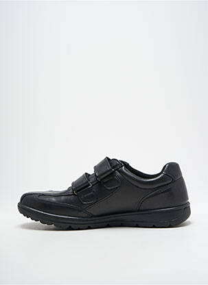 Baskets matière lisse bout rond noir IMAC homme