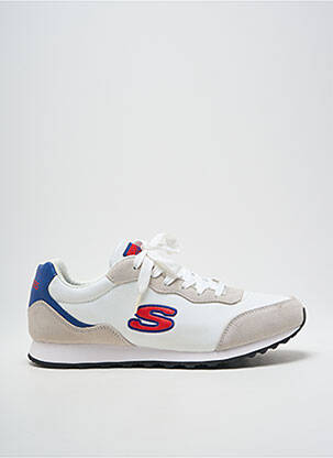 Baskets bout rond talon plat jusqu'à 3cm blanc SKECHERS femme