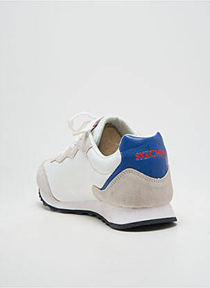 Baskets bout rond talon plat jusqu'à 3cm blanc SKECHERS femme
