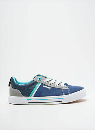 Baskets fermeture lacets bout rond bleu MTNG garçon