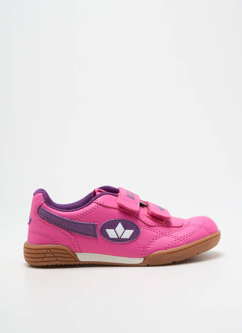 Baskets matière lisse bout rond rose LICO fille