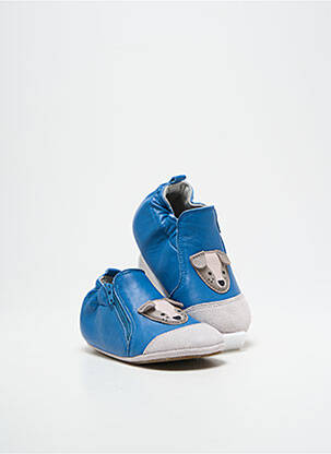 Chaussons/pantoufles fermeture zippée bout rond bleu ROBEEZ garcon