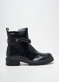 Bottines/boots tissage satiné talon plat jusqu'à 3cm noir DÉES SHOES femme
