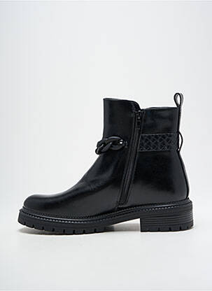 Bottines/boots tissage satiné talon plat jusqu'à 3cm noir DÉES SHOES femme