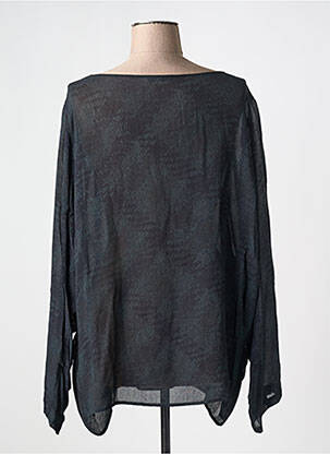 Blouse col rond manches longues bleu OSKA femme