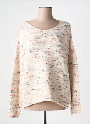 Pull coupe droite manches longues beige MES SOEURS ET MOI femme