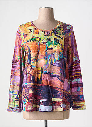 T-shirt manches longues manches longues violet ORIENTIQUE NATURALLY femme