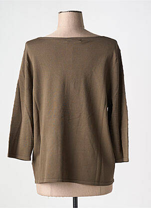 Pull coupe cintrée manches 3/4 vert KOKOMARINA femme