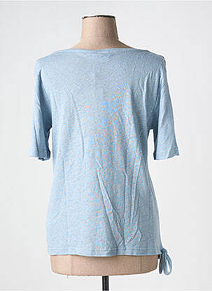 T-shirt col v manches courtes bleu CREAM femme