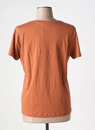 T-shirt coupe cintrée manches courtes orange CREAM femme