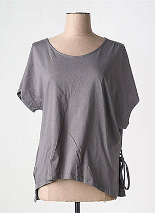 T-shirt coupe droite manches courtes gris LOTUS EATERS femme