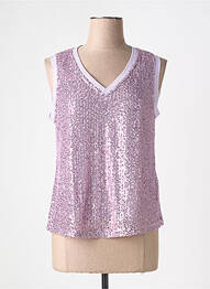 Débardeur coupe droite sans manche violet CREAM femme