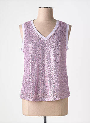 Débardeur coupe droite sans manche violet CREAM femme