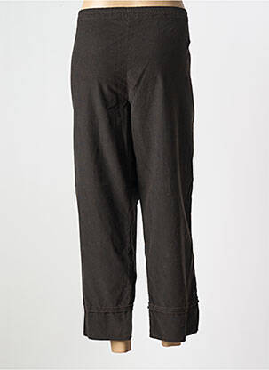 Pantalon 7/8 fermeture zippée sous rabat boutonné taille normale marron MES SOEURS ET MOI femme