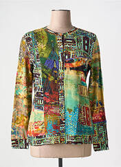 Gilet manches longues vert ORIENTIQUE NATURALLY pour femme seconde vue