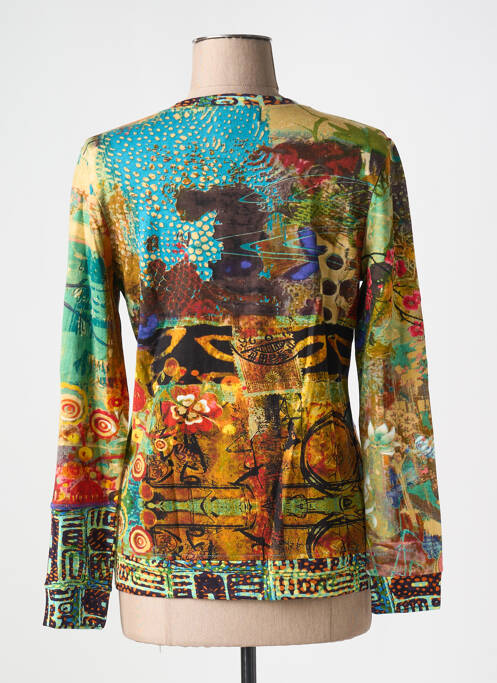 Gilet manches longues vert ORIENTIQUE NATURALLY pour femme