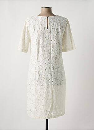 Robe mi-longue manches courtes manches courtes beige FLEUR DE SEL femme