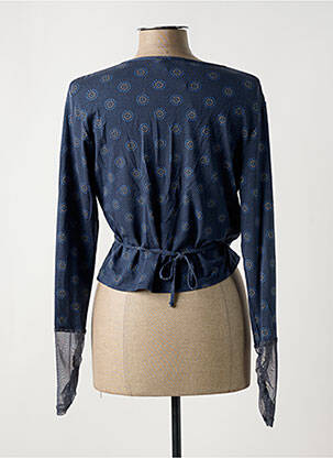 Gilet cache-cœur stretch bleu MYRINE ANTWERP femme