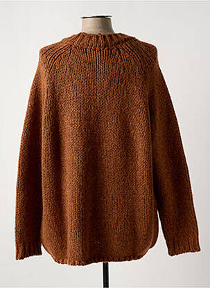 Pull col rond manches longues marron OSKA femme