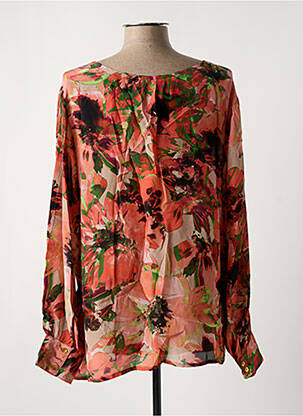 Blouse légère et transparente manches longues orange CREAM femme