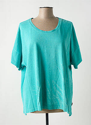 T-shirt sérigraphie manches courtes bleu VETONO femme