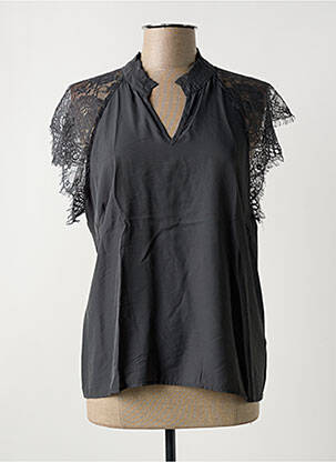 Top stretch manches courtes gris CREAM femme