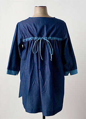 Tunique manches longues fermeture boutonnée sur le devant bleu G!OZE femme
