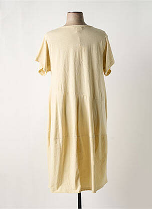 Robe mi-longue manches courtes manches courtes beige ORIENTIQUE NATURALLY femme