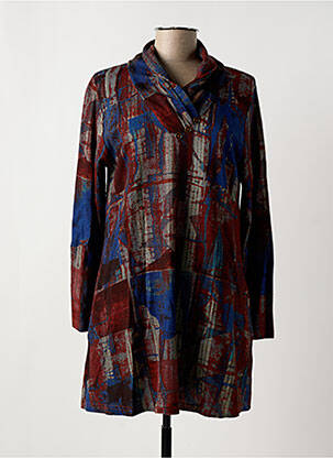 Robe courte rouge ORIENTIQUE NATURALLY pour femme