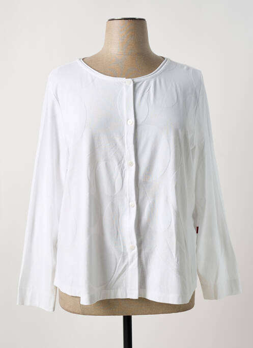 Gilet manches longues blanc VETONO pour femme