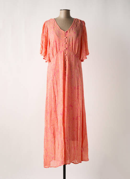 Robe longue orange CREAM pour femme