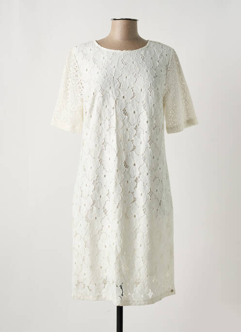 Robe mi-longue beige FLEUR DE SEL pour femme