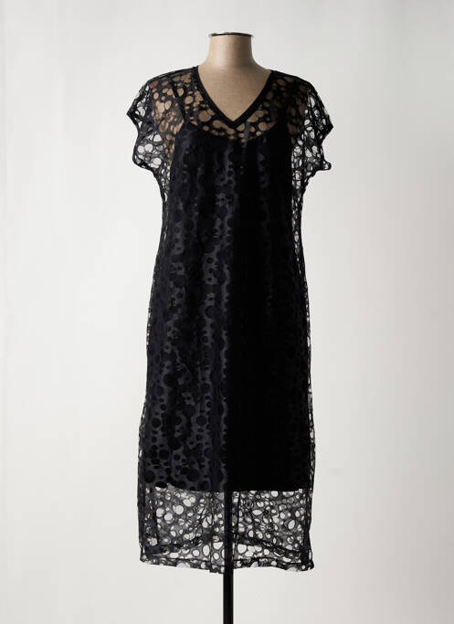 Robe mi-longue noir MALOKA pour femme