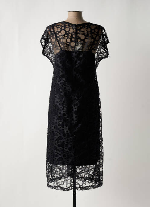 Robe mi-longue noir MALOKA pour femme