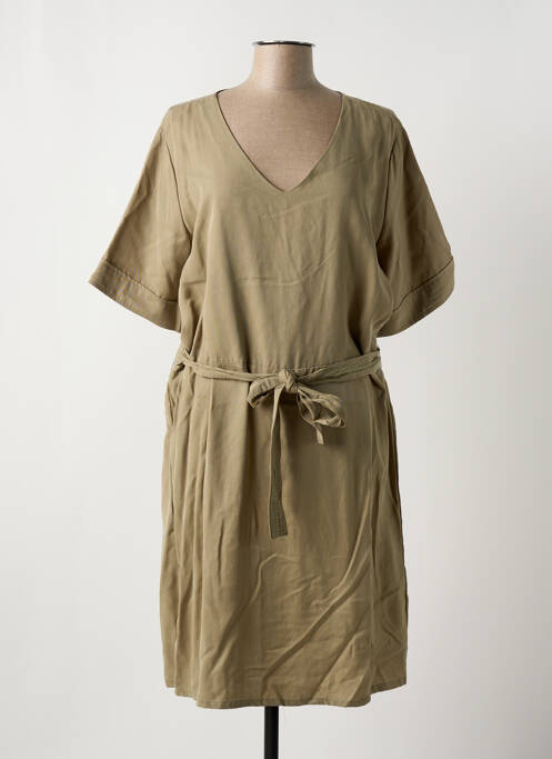 Robe mi-longue vert CREAM pour femme