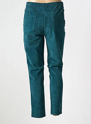 Pantalon slim taille élastique bleu ORIENTIQUE NATURALLY femme