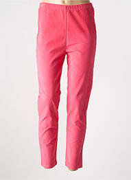 Pantalon slim taille élastique rose ORIENTIQUE NATURALLY femme