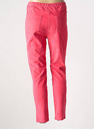 Pantalon slim taille élastique rose ORIENTIQUE NATURALLY femme