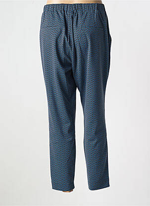 Pantalon droit taille élastique bleu CREAM femme