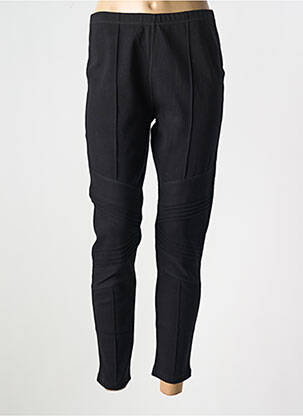 Pantalon slim taille élastique noir ORIENTIQUE NATURALLY femme