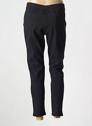 Pantalon slim taille élastique noir ORIENTIQUE NATURALLY femme