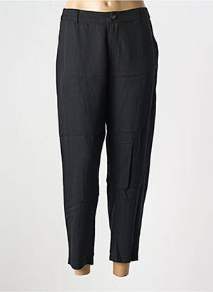 Pantalon 7/8 fermeture zippée sous rabat boutonné noir LOTUS EATERS femme
