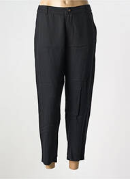 Pantalon 7/8 fermeture zippée sous rabat boutonné noir LOTUS EATERS femme