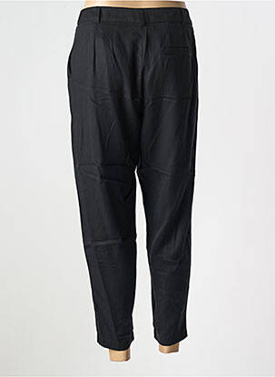 Pantalon 7/8 fermeture zippée sous rabat boutonné noir LOTUS EATERS femme